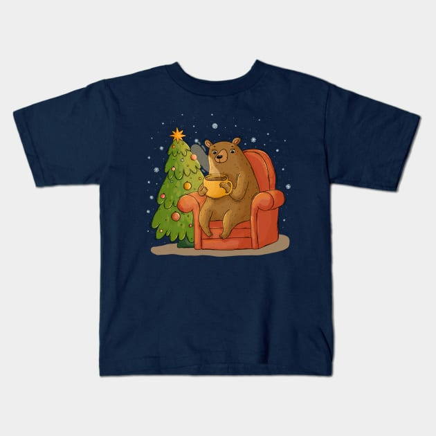 Winter Bear Kids T-Shirt by Tania Tania